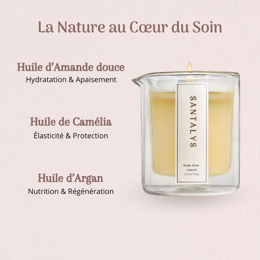 Santalys – Bougie Sérum Corps - La flamme qui sublime votre peau